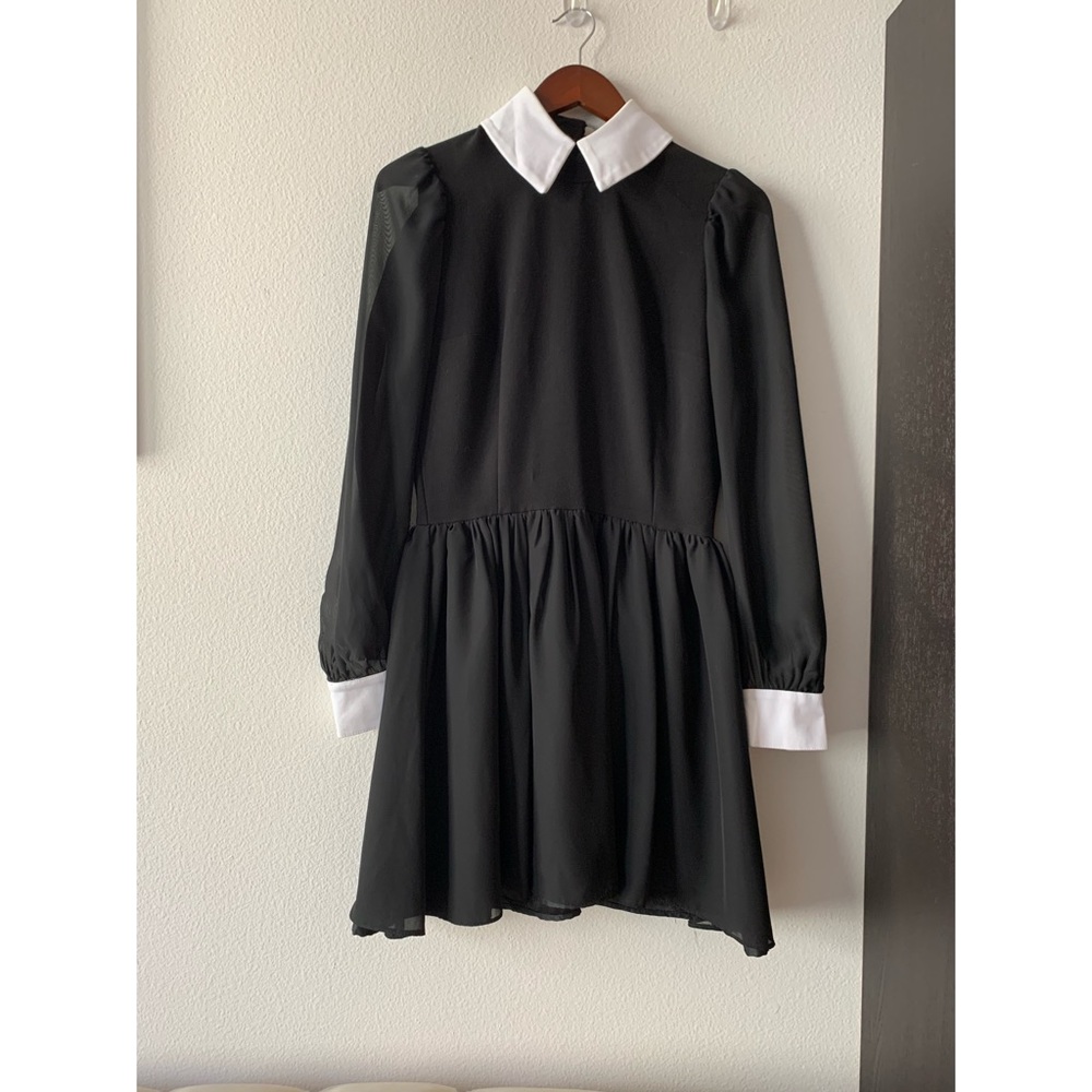 Deandri Sheer Long Sleeve Roselle Dress
